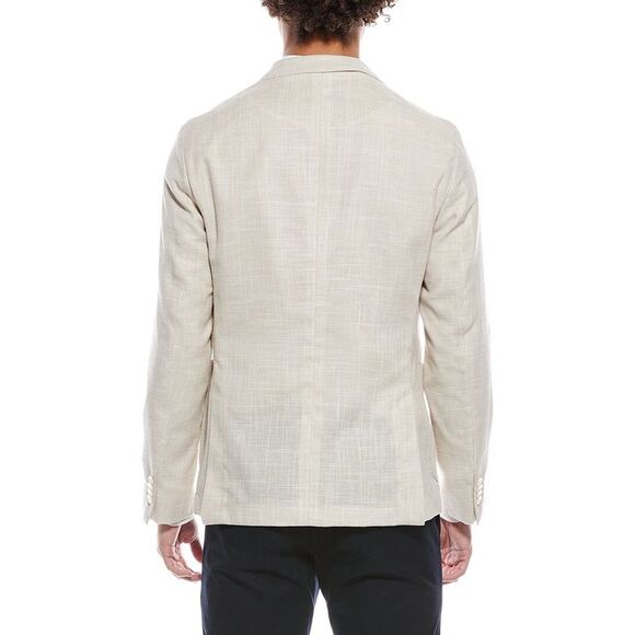 Hugo Boss MensHanry Wool & Linen-Blend Slim Fit Blazer, White